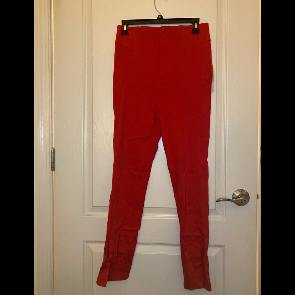 Tobi high waisted red pants long